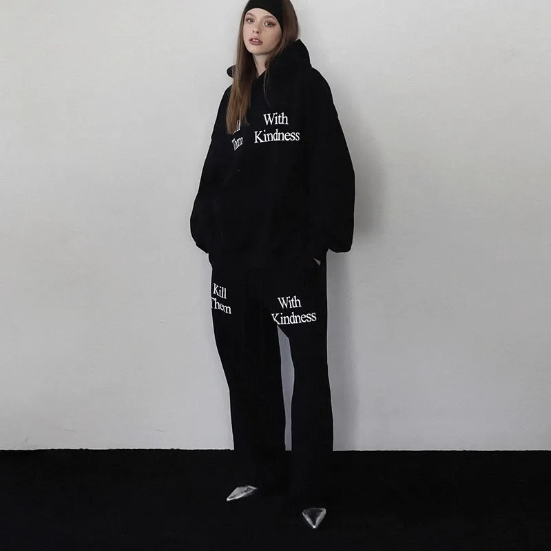 Letter graphic oversized hoodie
