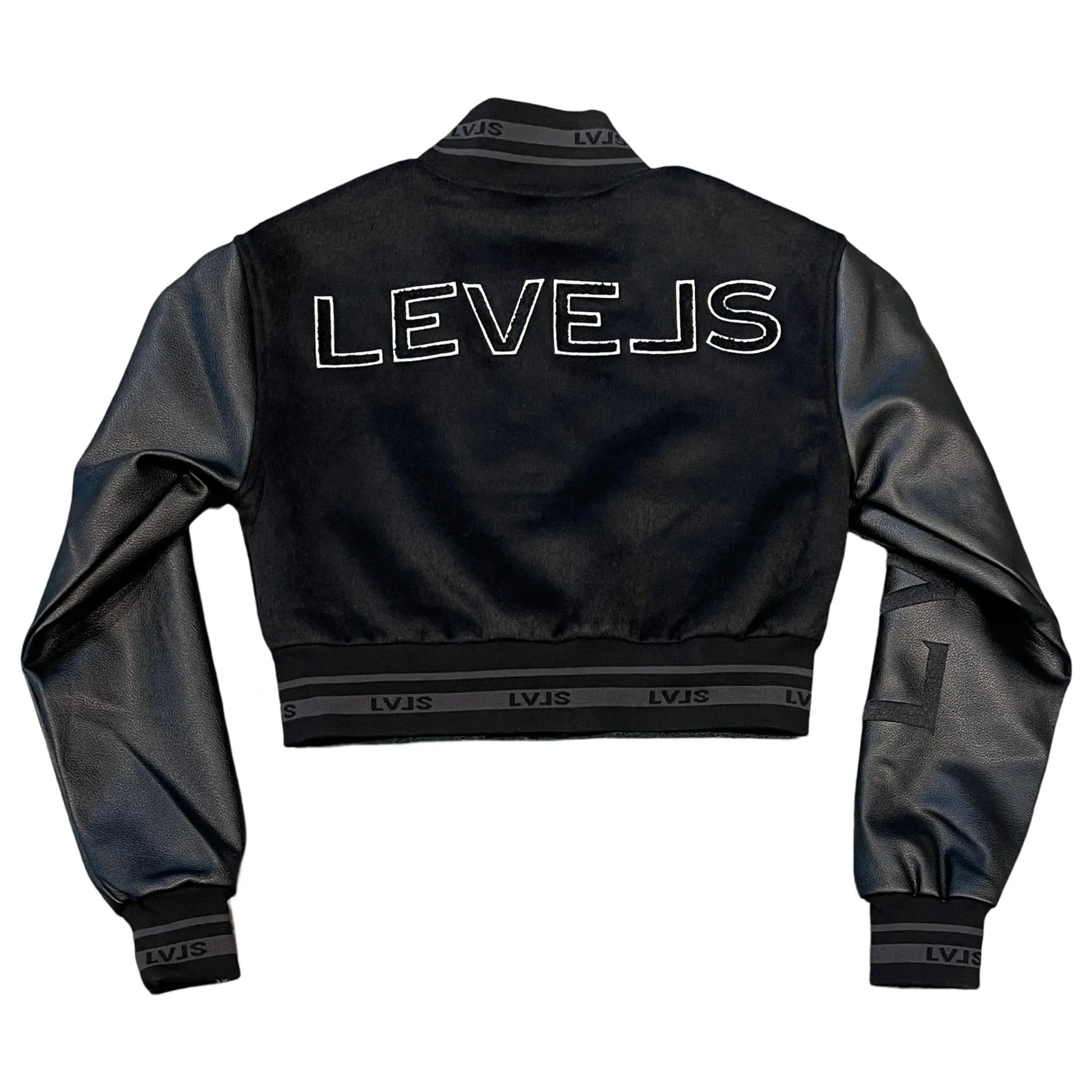 LEVELS ALUMNI CROPPED VARSITY JACKET