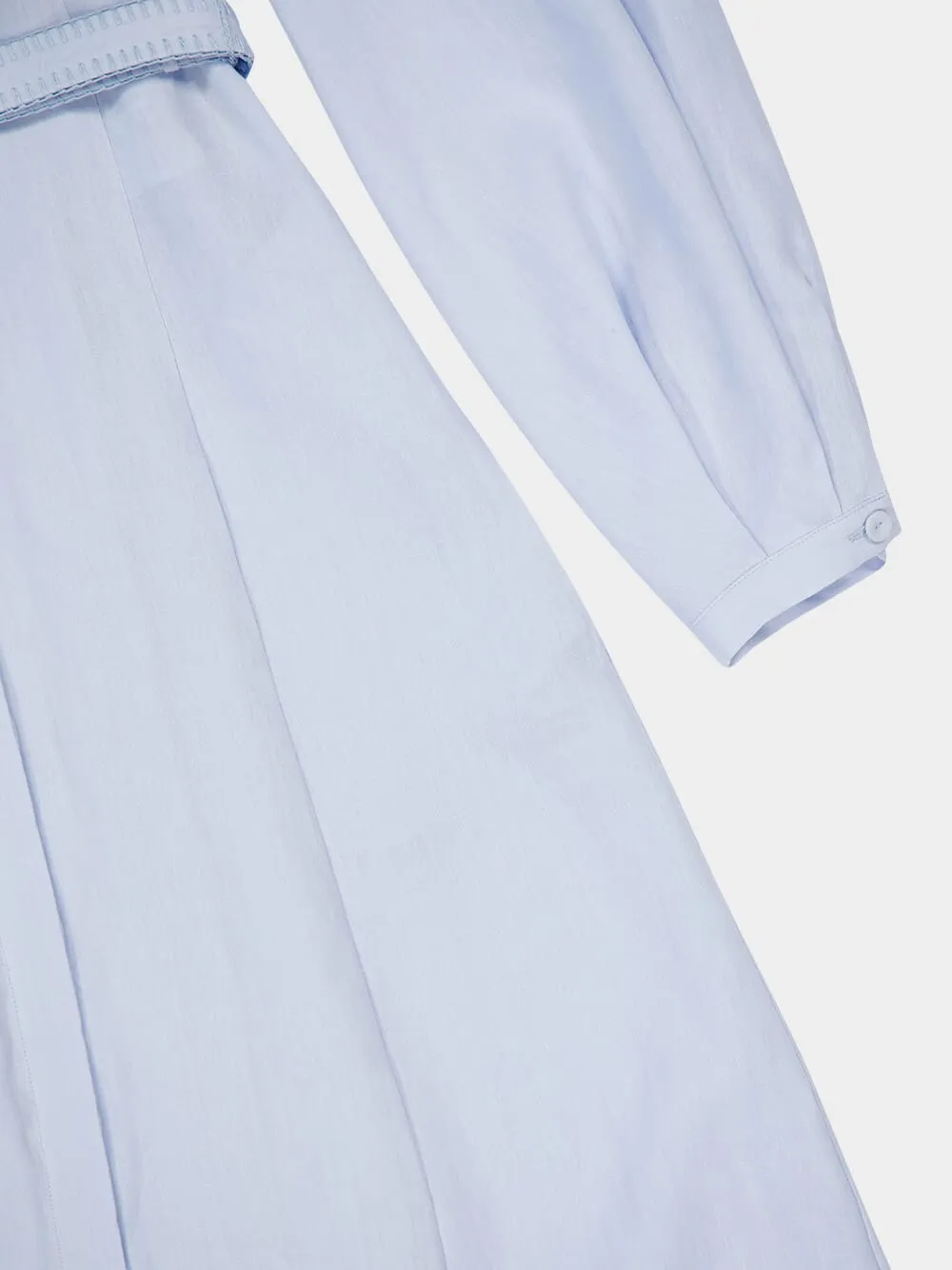 Light Blue Breton Maxi Shirtdress