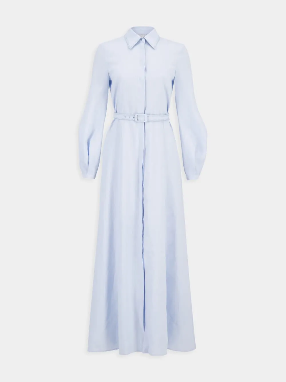 Light Blue Breton Maxi Shirtdress