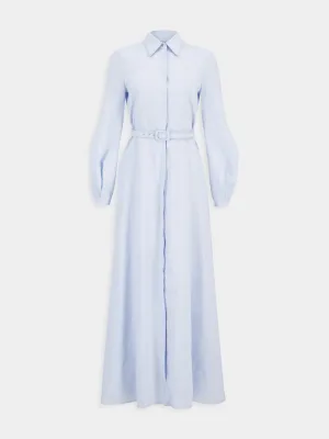 Light Blue Breton Maxi Shirtdress