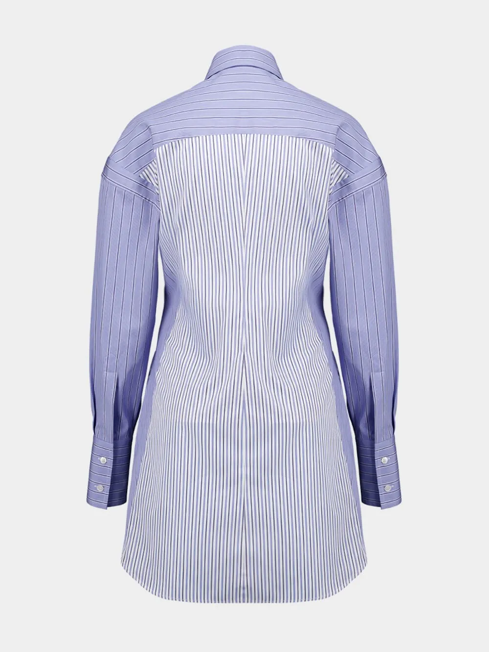 Light Blue Mixed Stripe Mini Dress