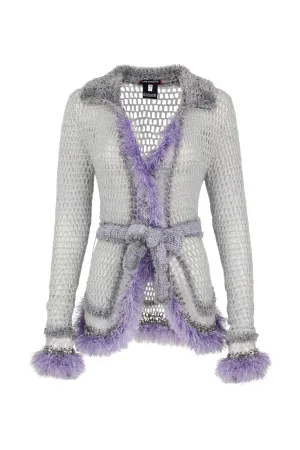 Light Grey Handmade Knit Cardigan