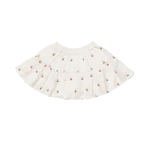 Lindie Skirt | Roses | Warm White