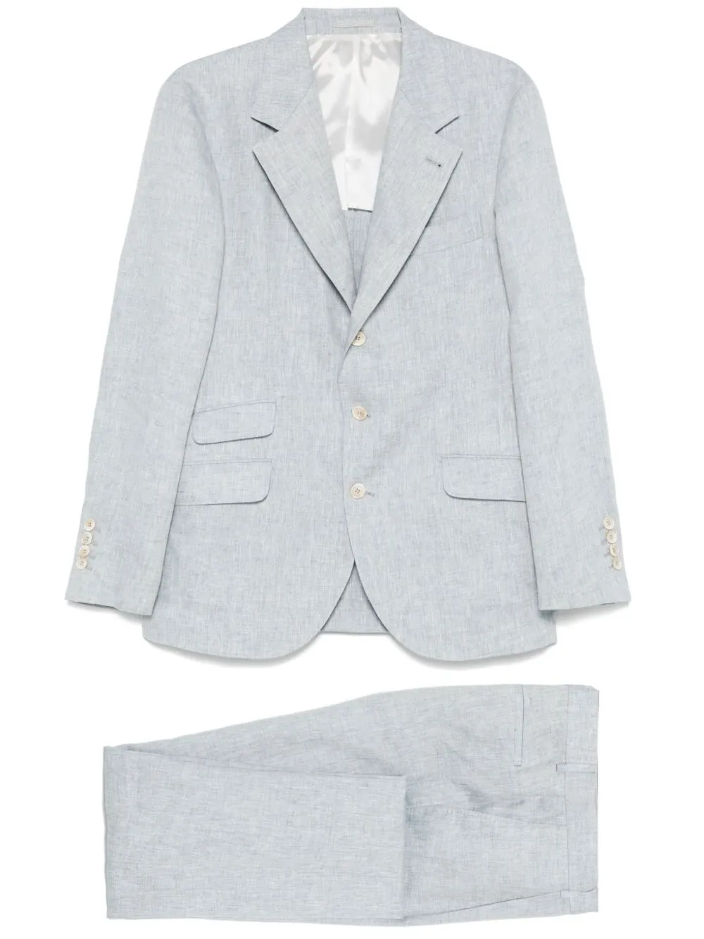 Linen single-breasted suit