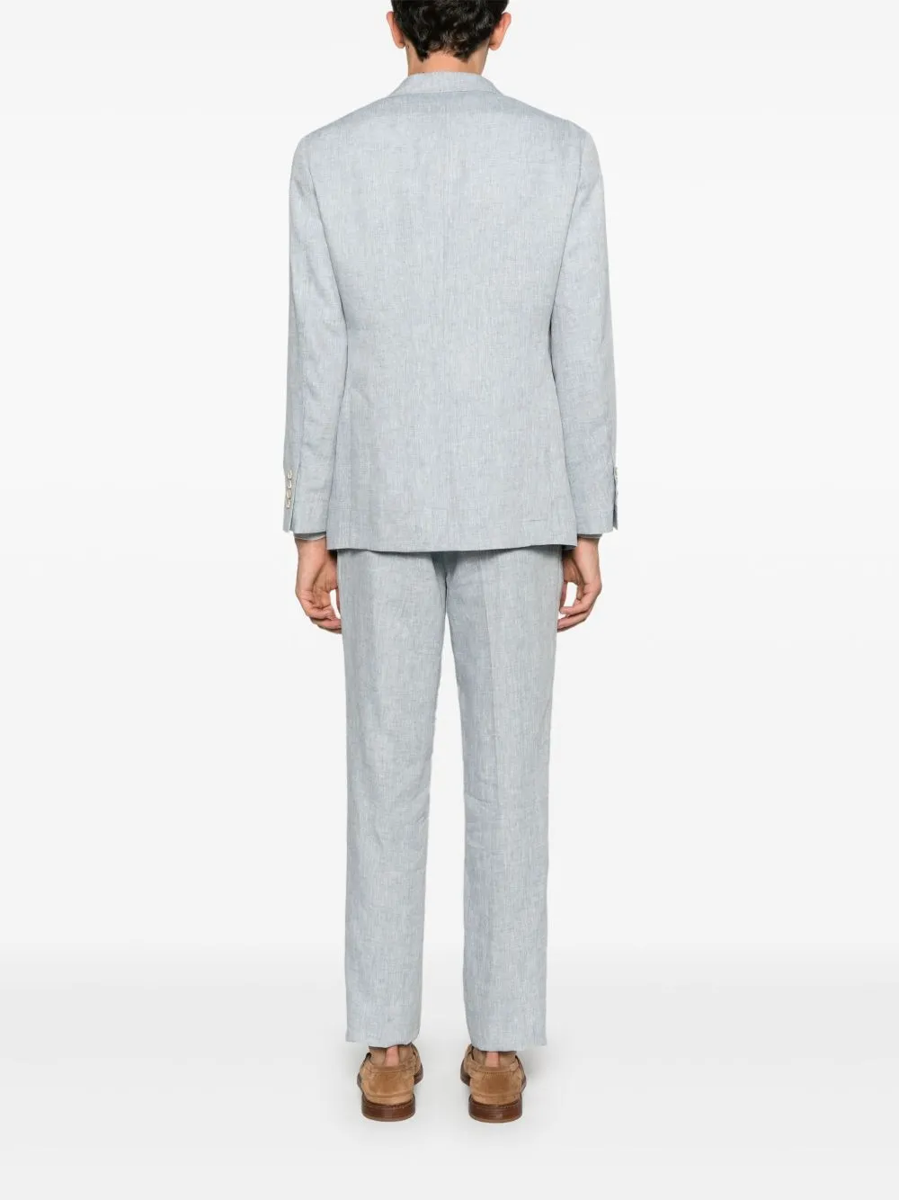 Linen single-breasted suit