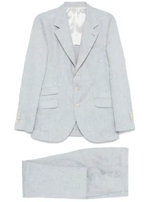 Linen single-breasted suit