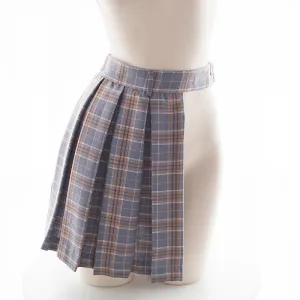 Lolita plaid side slit skirt    YC21458