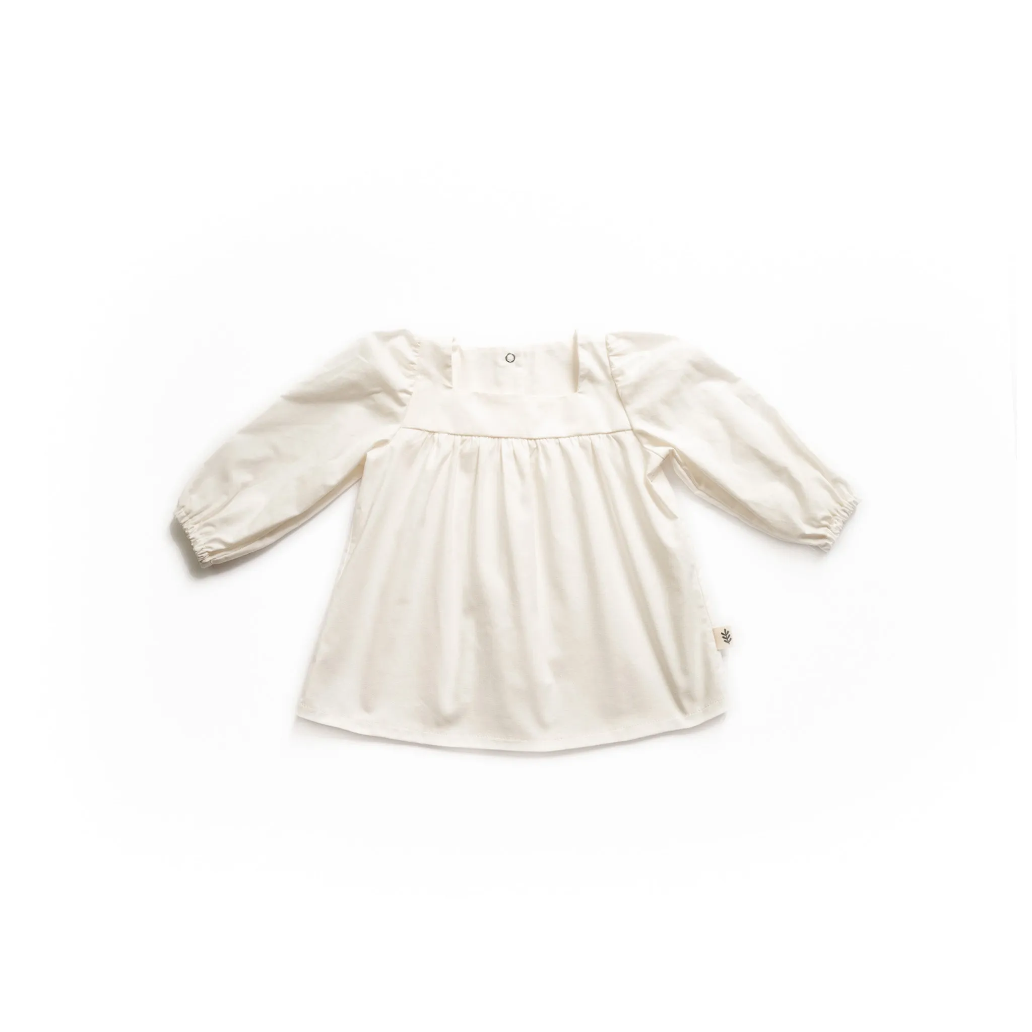 Long Puffed Sleeve Blouse - Cream