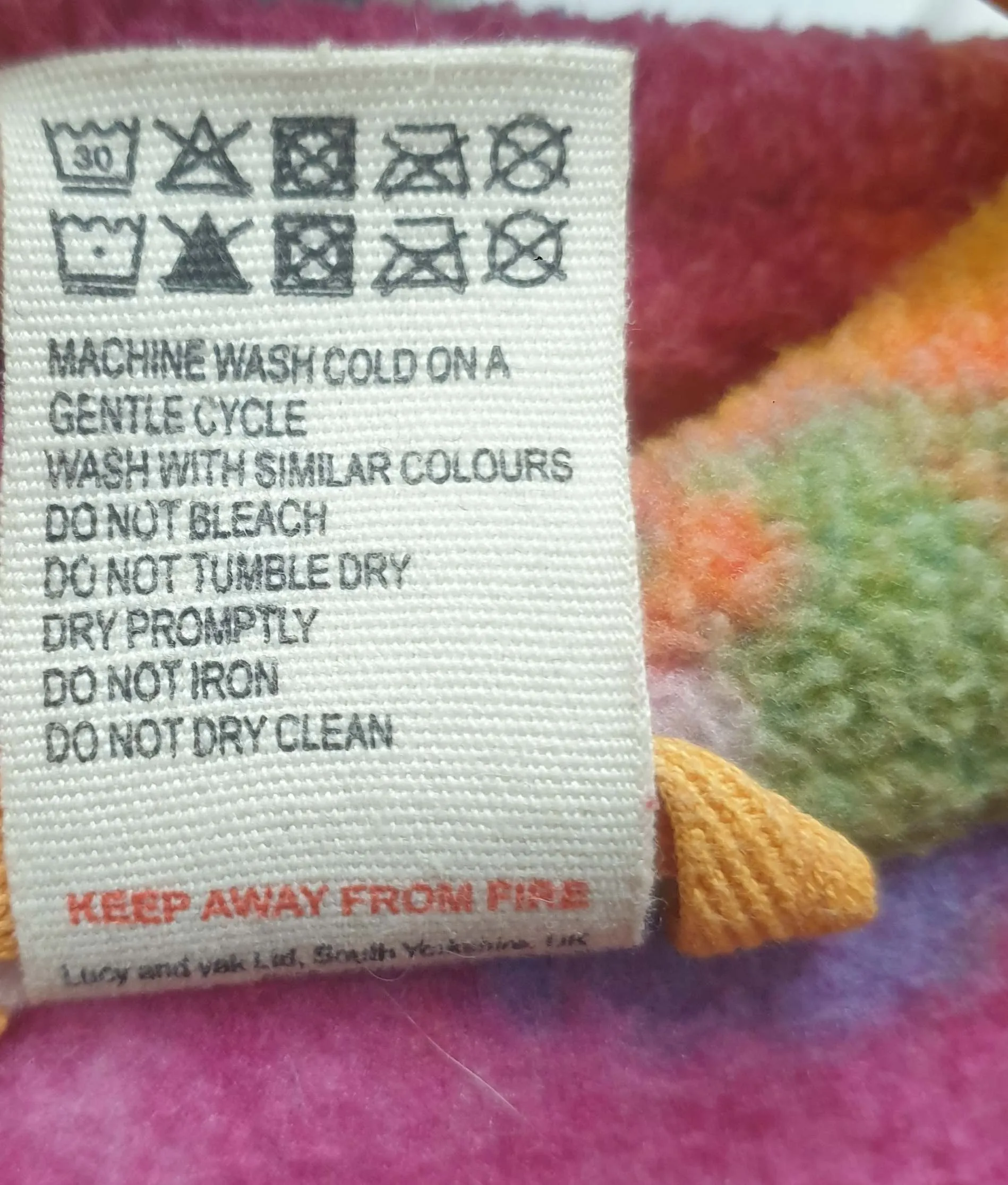 Lucy & Yak colourful fleece size 4XL