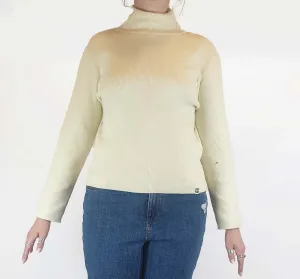 Lucy & Yak cream knit long sleeve top size L, fits 12-14