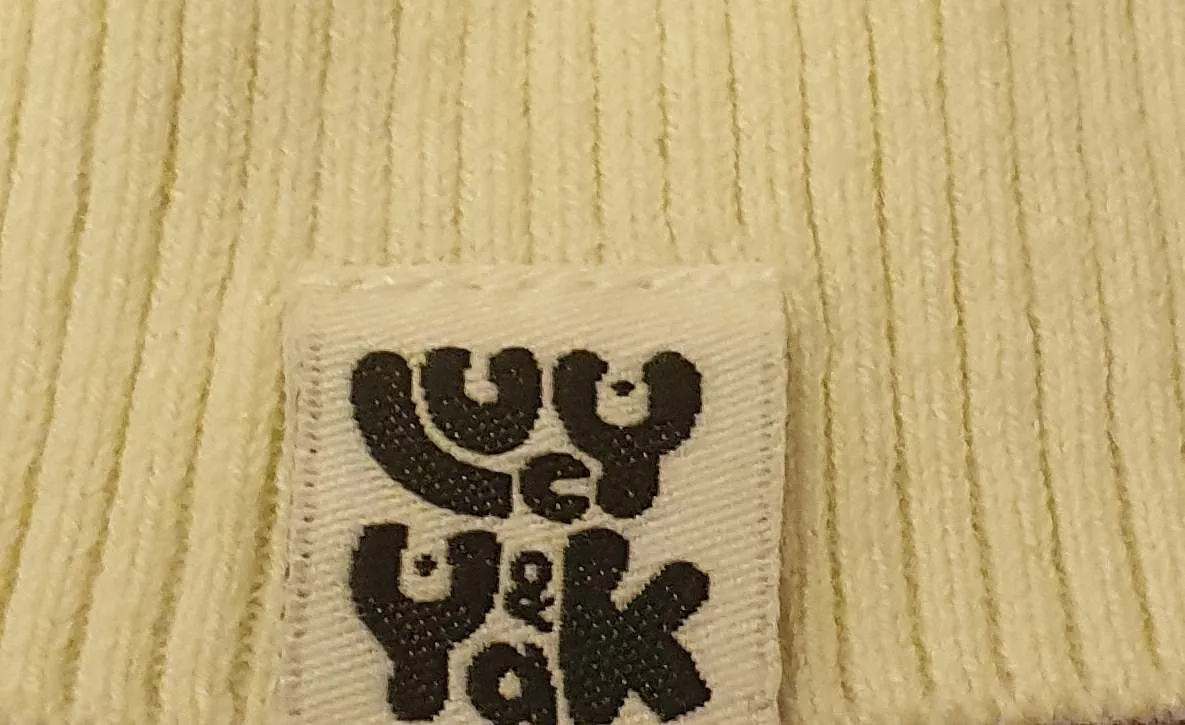 Lucy & Yak cream knit long sleeve top size L, fits 12-14