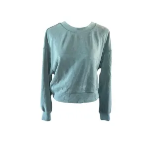 Lululemon woman’s 4 softstream perfectly oversized cropped crew green sweater
