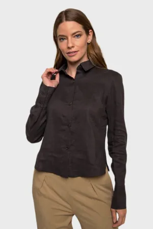 Luna Coffee Button Up Shirt