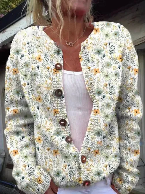 Lynleigh | Cardigan with floral pattern