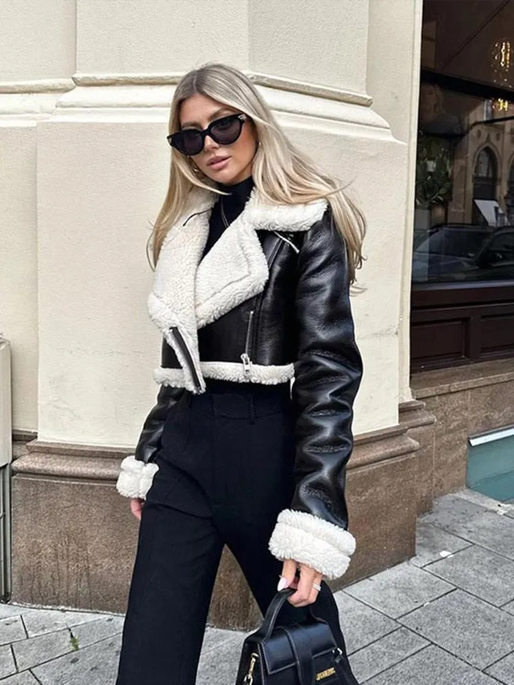 Lysia | Fur-Collared Cropped Jacket