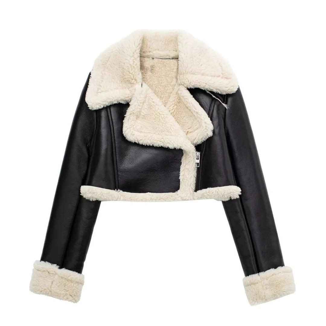 Lysia | Fur-Collared Cropped Jacket