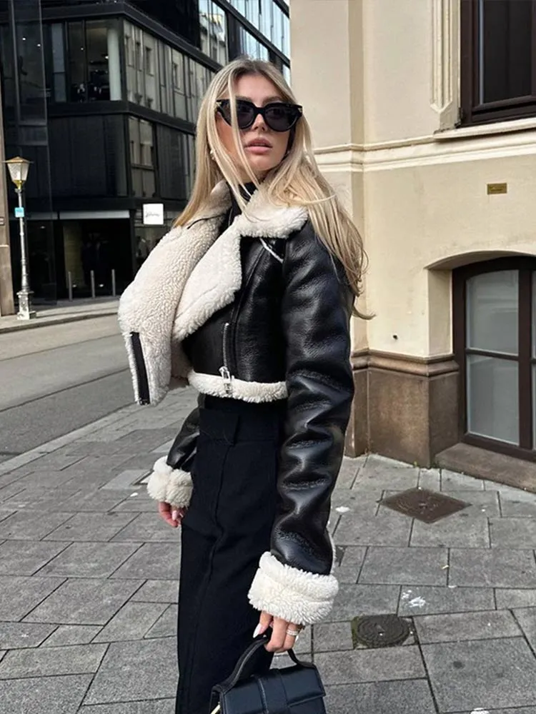 Lysia | Fur-Collared Cropped Jacket
