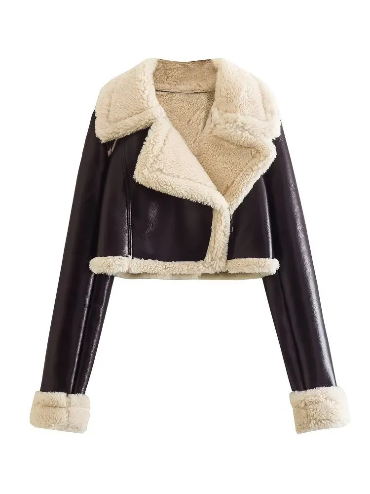Lysia | Fur-Collared Cropped Jacket