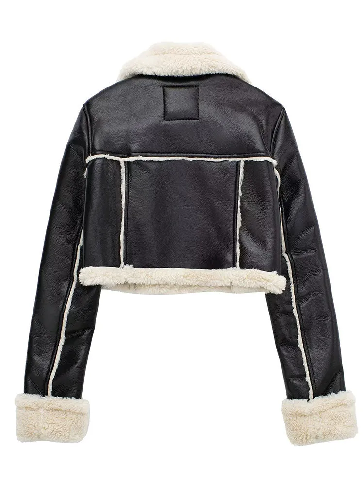 Lysia | Fur-Collared Cropped Jacket