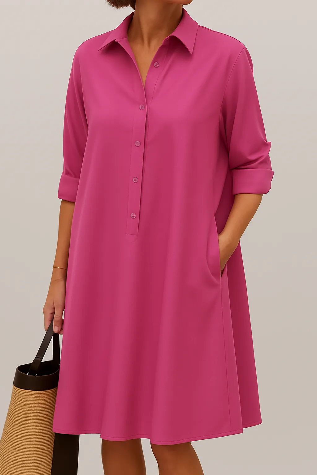 Maelis | Button Down Shirt Dress