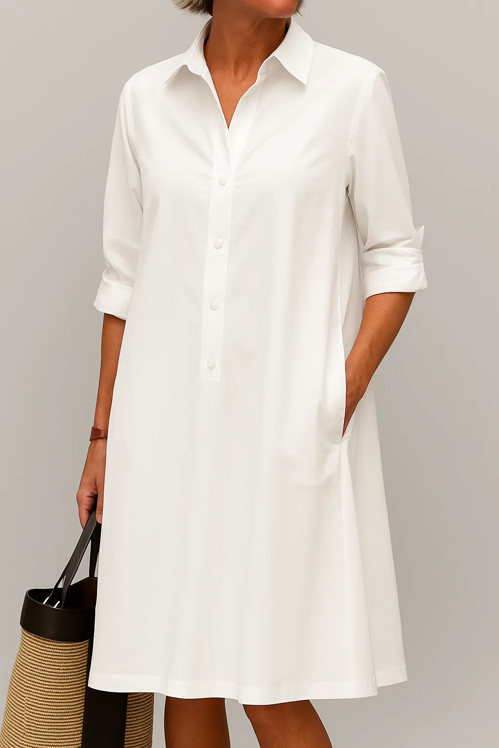 Maelis | Button Down Shirt Dress