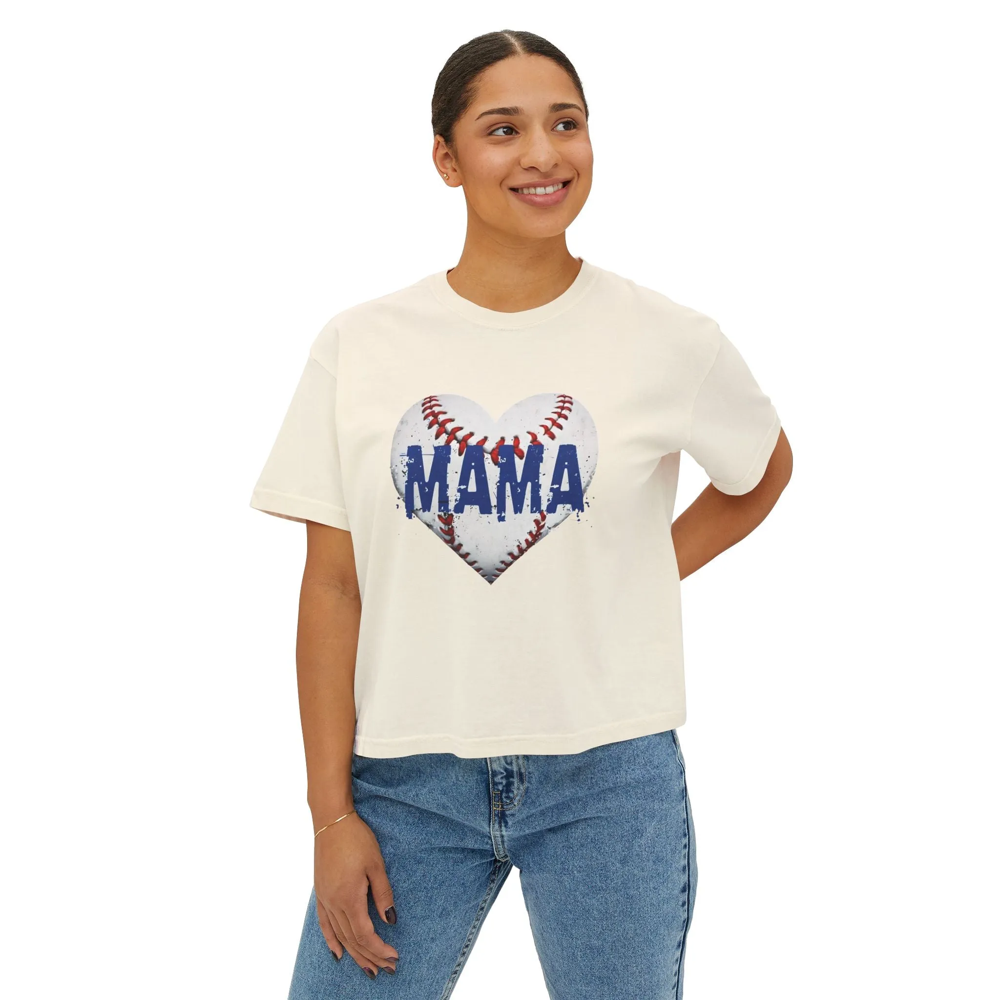 'Mama' Women's Boxy Tee - Casual Comfort Top