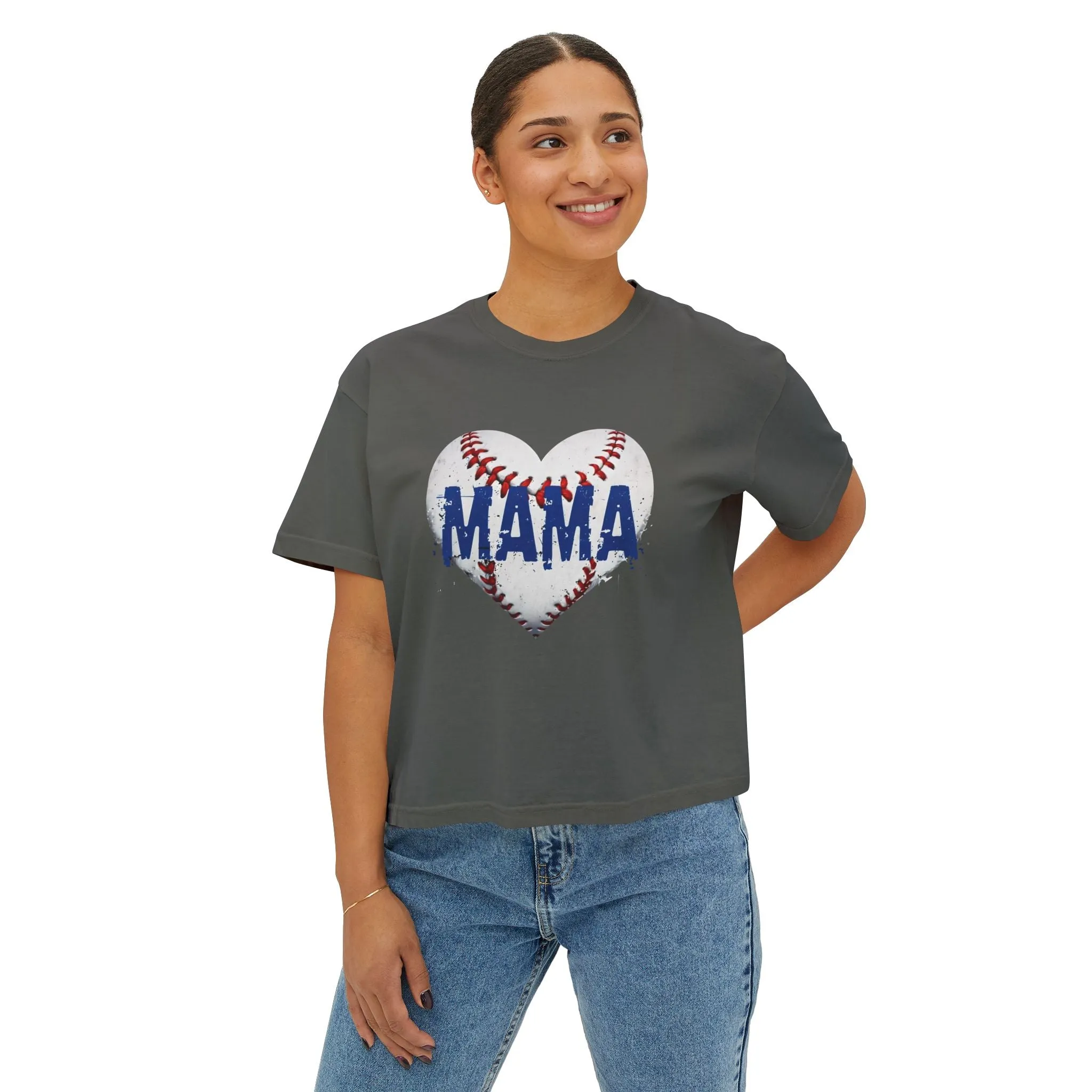 'Mama' Women's Boxy Tee - Casual Comfort Top