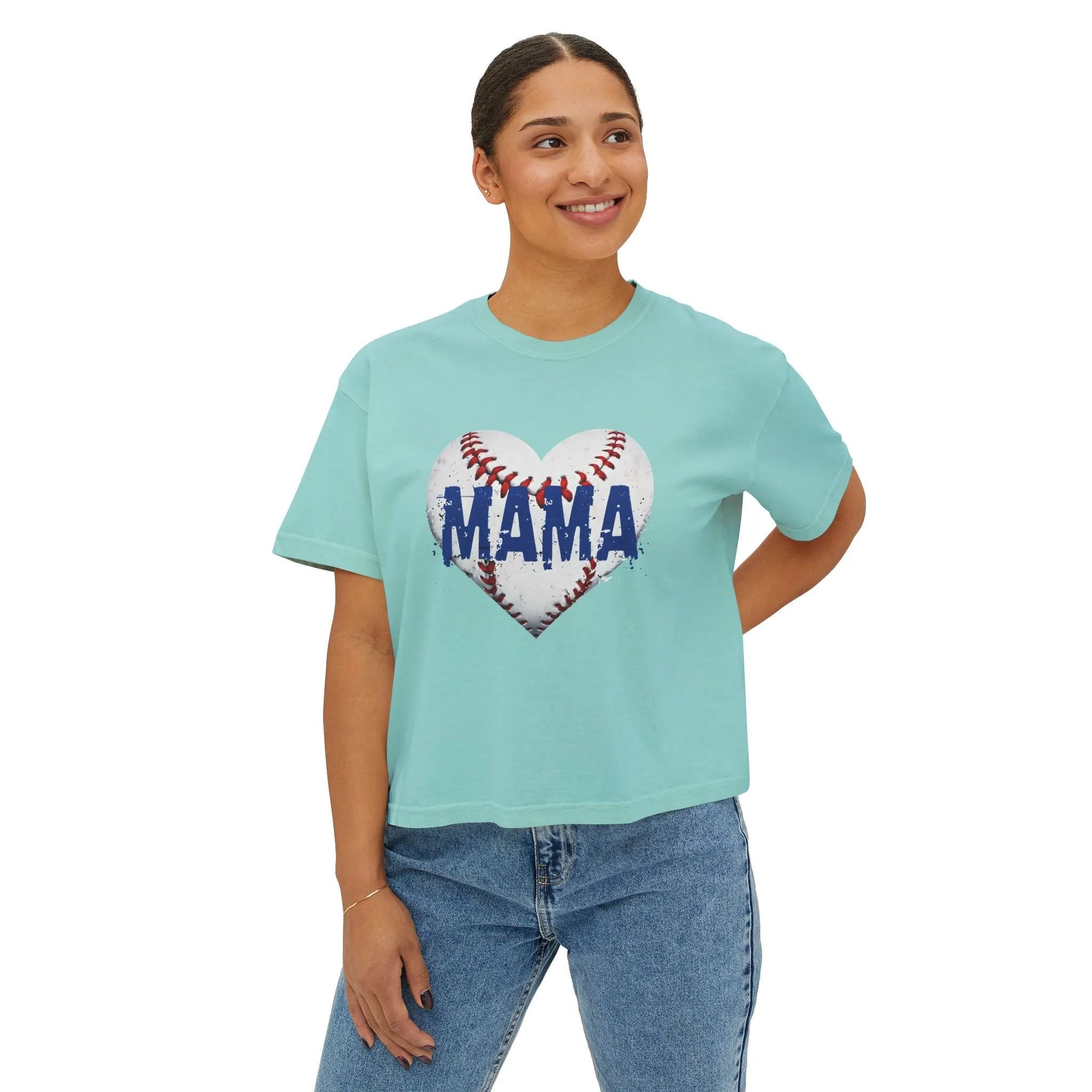 'Mama' Women's Boxy Tee - Casual Comfort Top