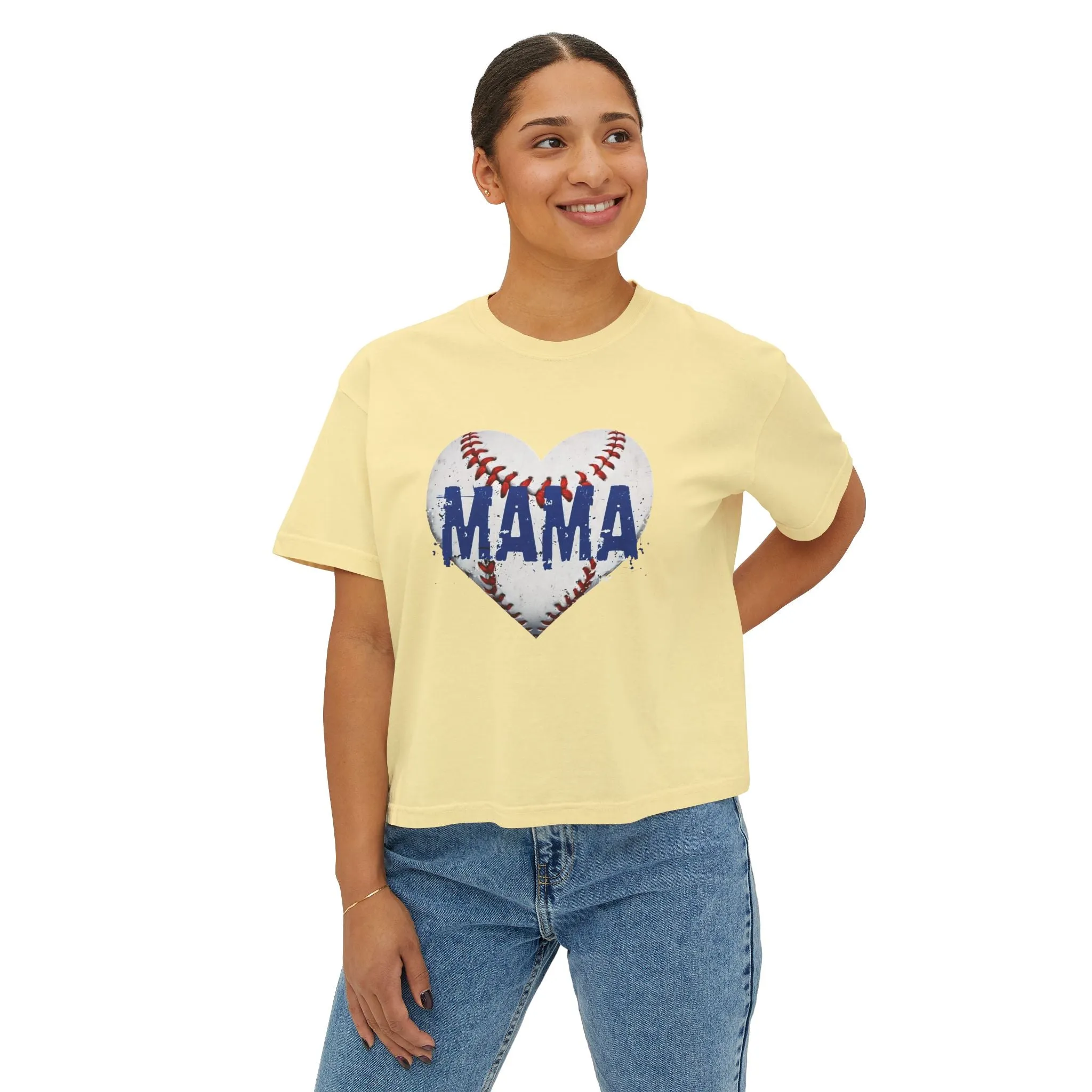 'Mama' Women's Boxy Tee - Casual Comfort Top