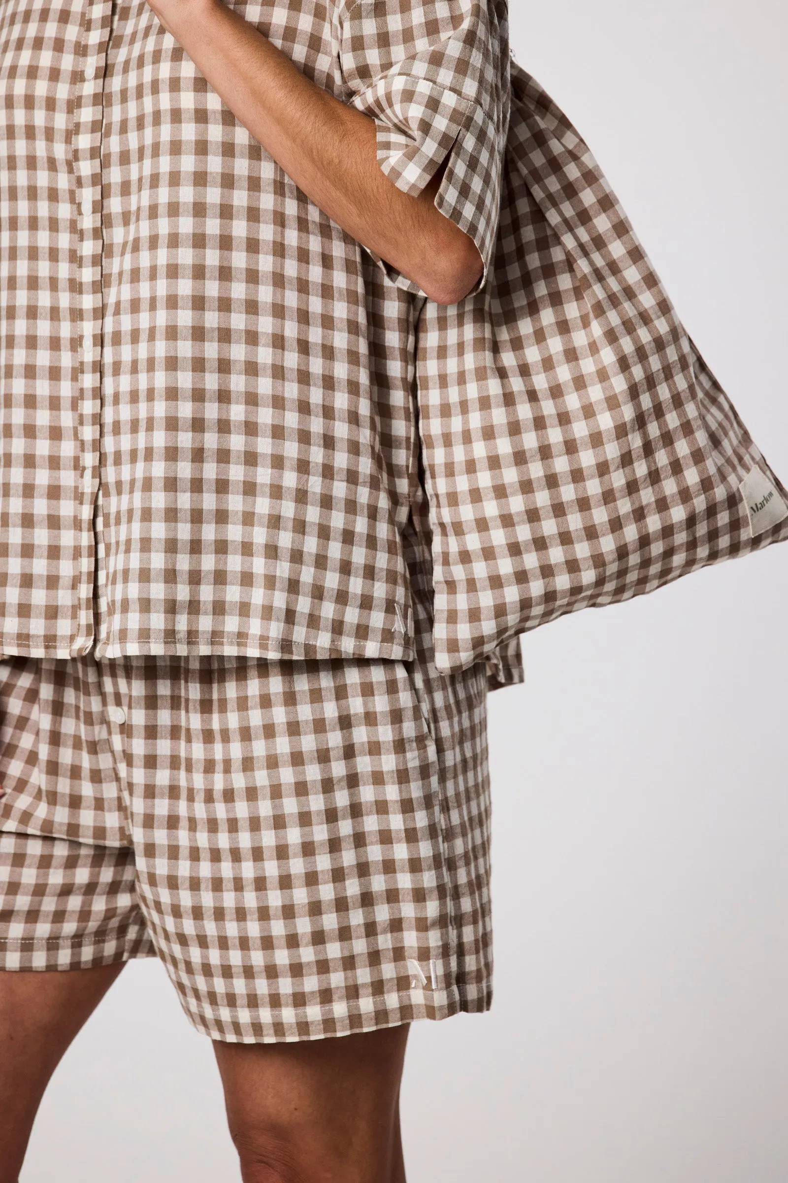 Marlow PJ Set - Natural Gingham