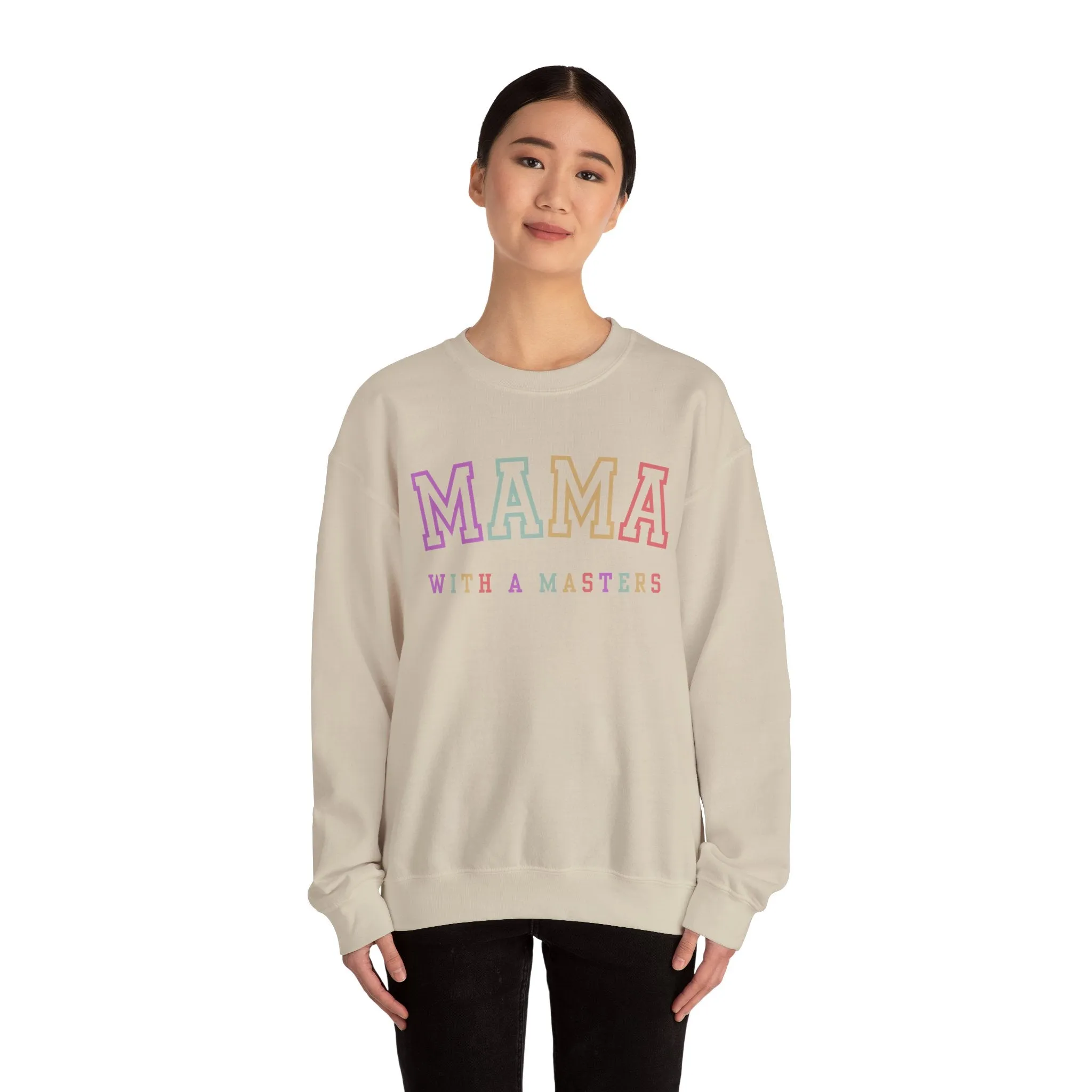Masters Degree, Masters Degree Gift, Masters Graduation, Masters Degree Gifts, Mama with a Masters, Mother's Day Gift, Crewneck Sweatshirt