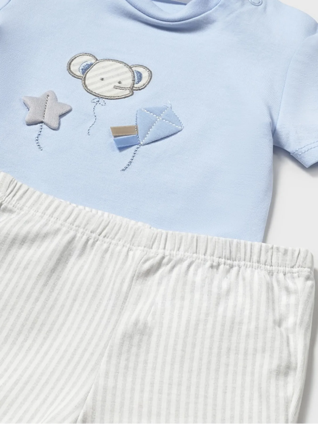 Mayoral Baby Boy Car 2 Pack of Shorts Sets - Sky