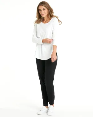 Megan Long Sleeve Top - White
