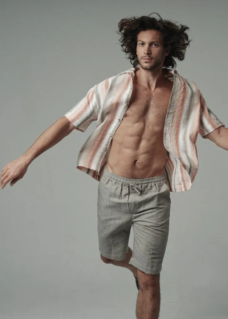 Men's boxy linen shirt
