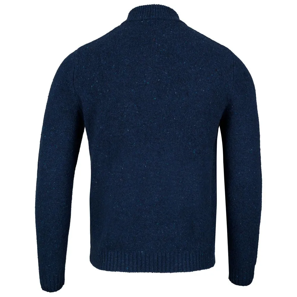 Mens Finse Flecked Zip Sweater