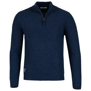 Mens Finse Flecked Zip Sweater