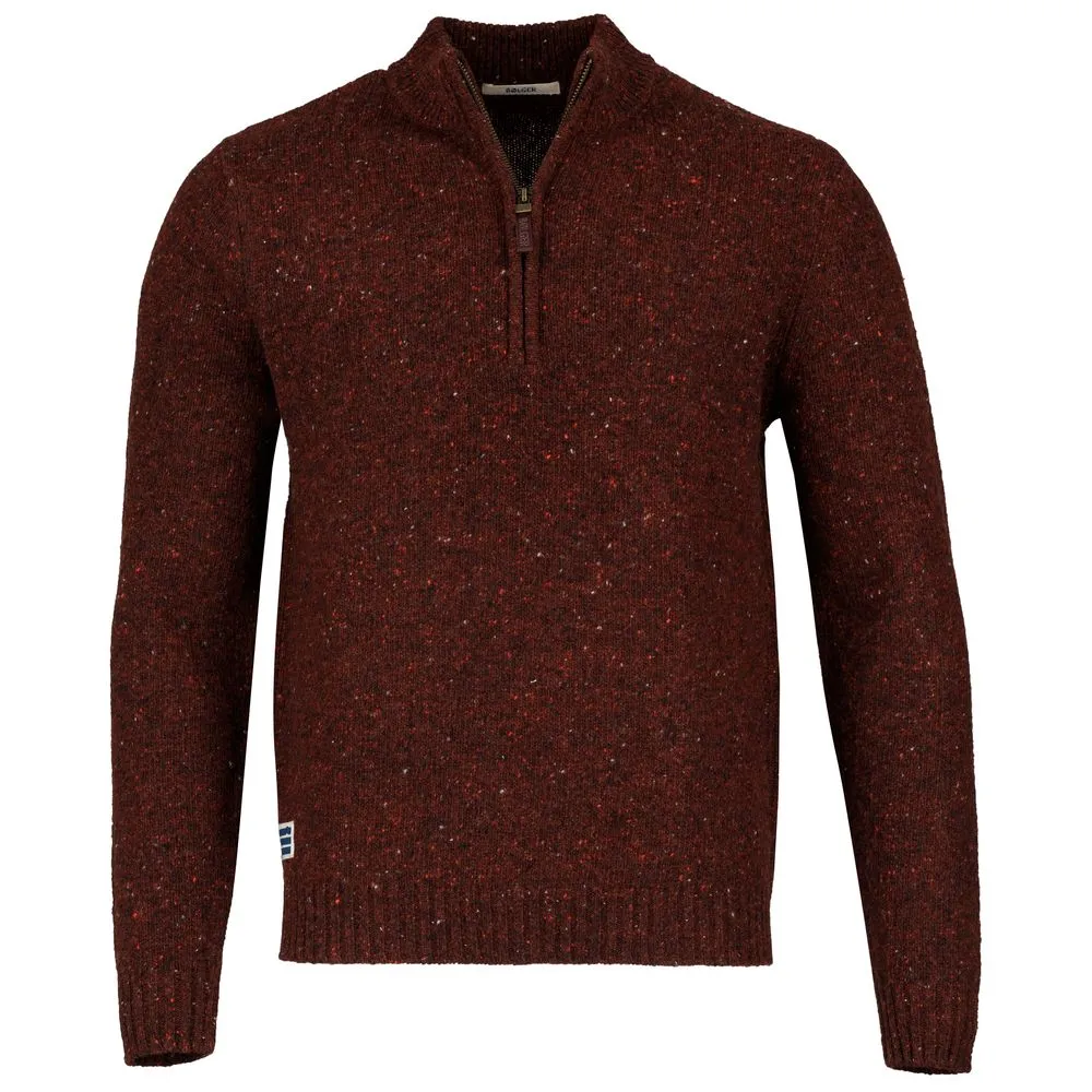 Mens Finse Flecked Zip Sweater