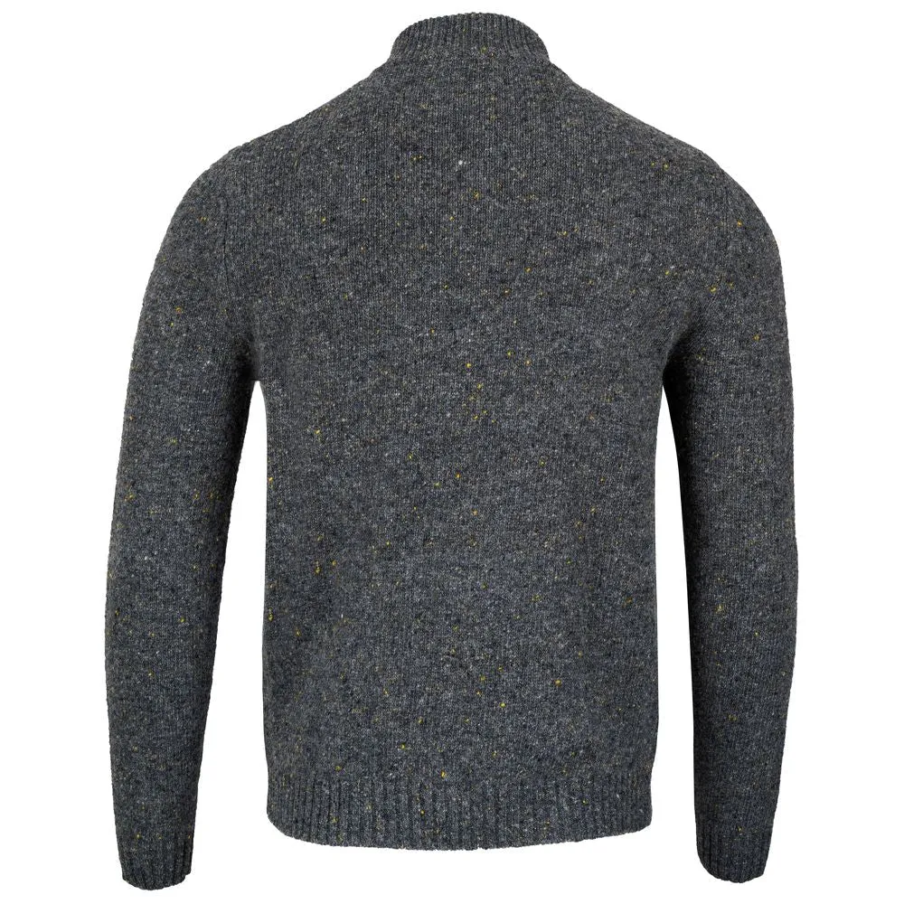 Mens Finse Flecked Zip Sweater