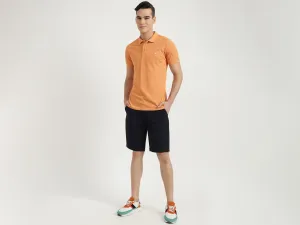 Mens Slim Fit Solid Shorts