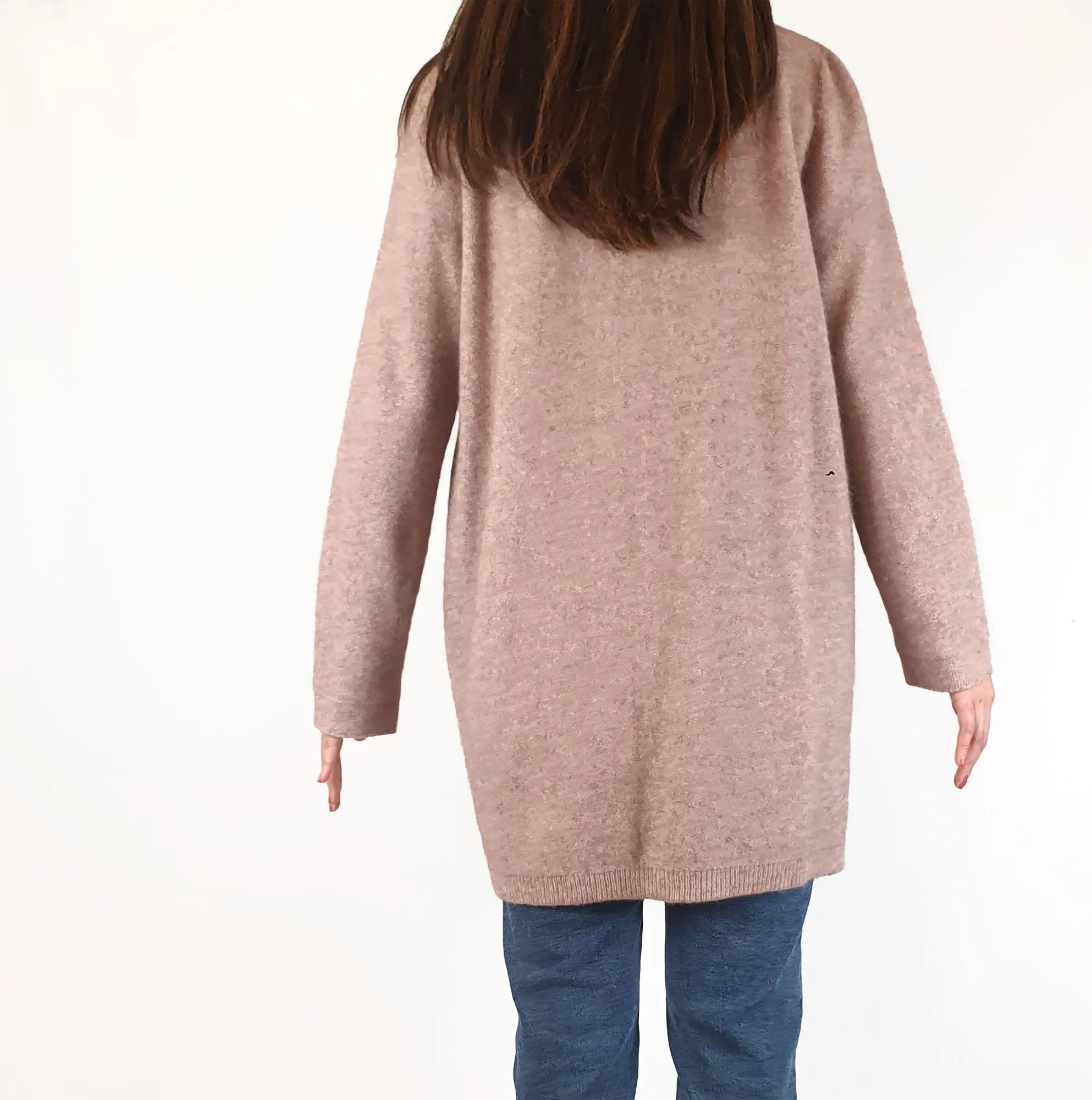 Merinomink New Zealand pink wool/possum/silk mix cardigan size S