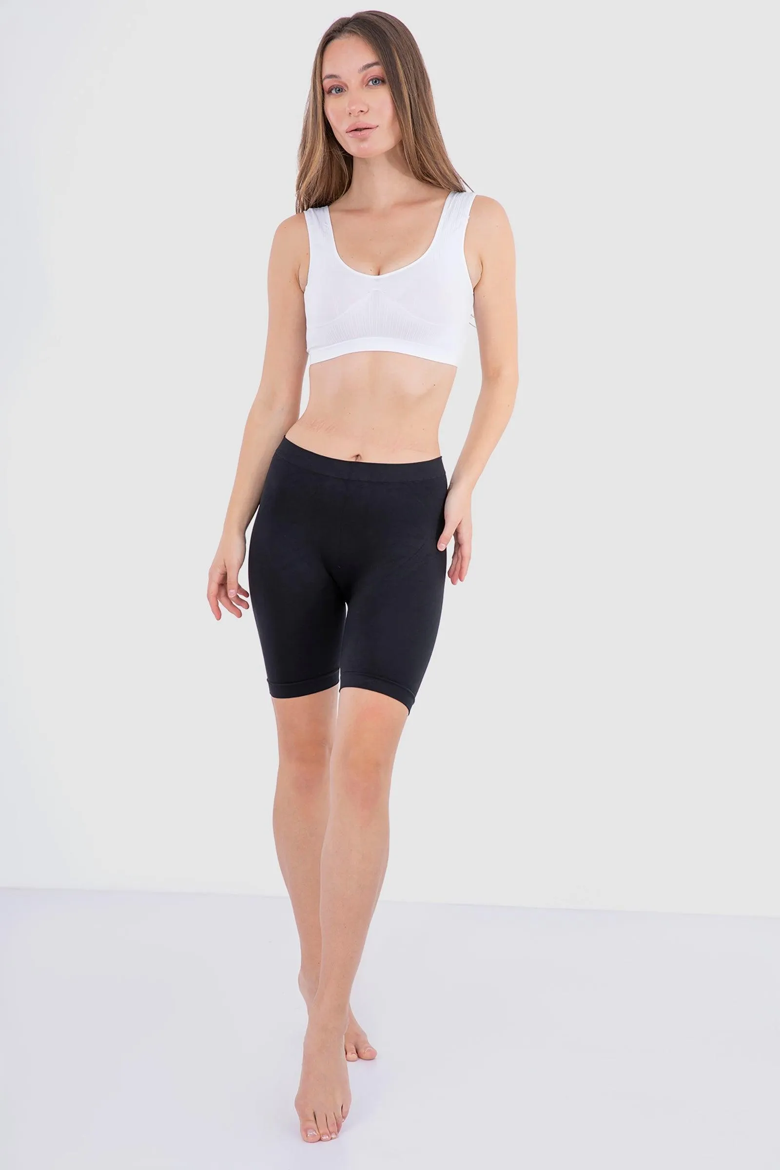Microfiber Mid Thigh Shorts