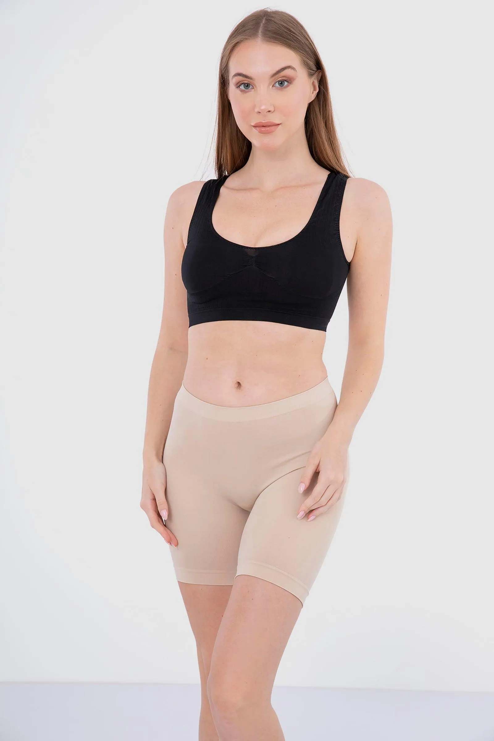 Microfiber Mid Thigh Shorts