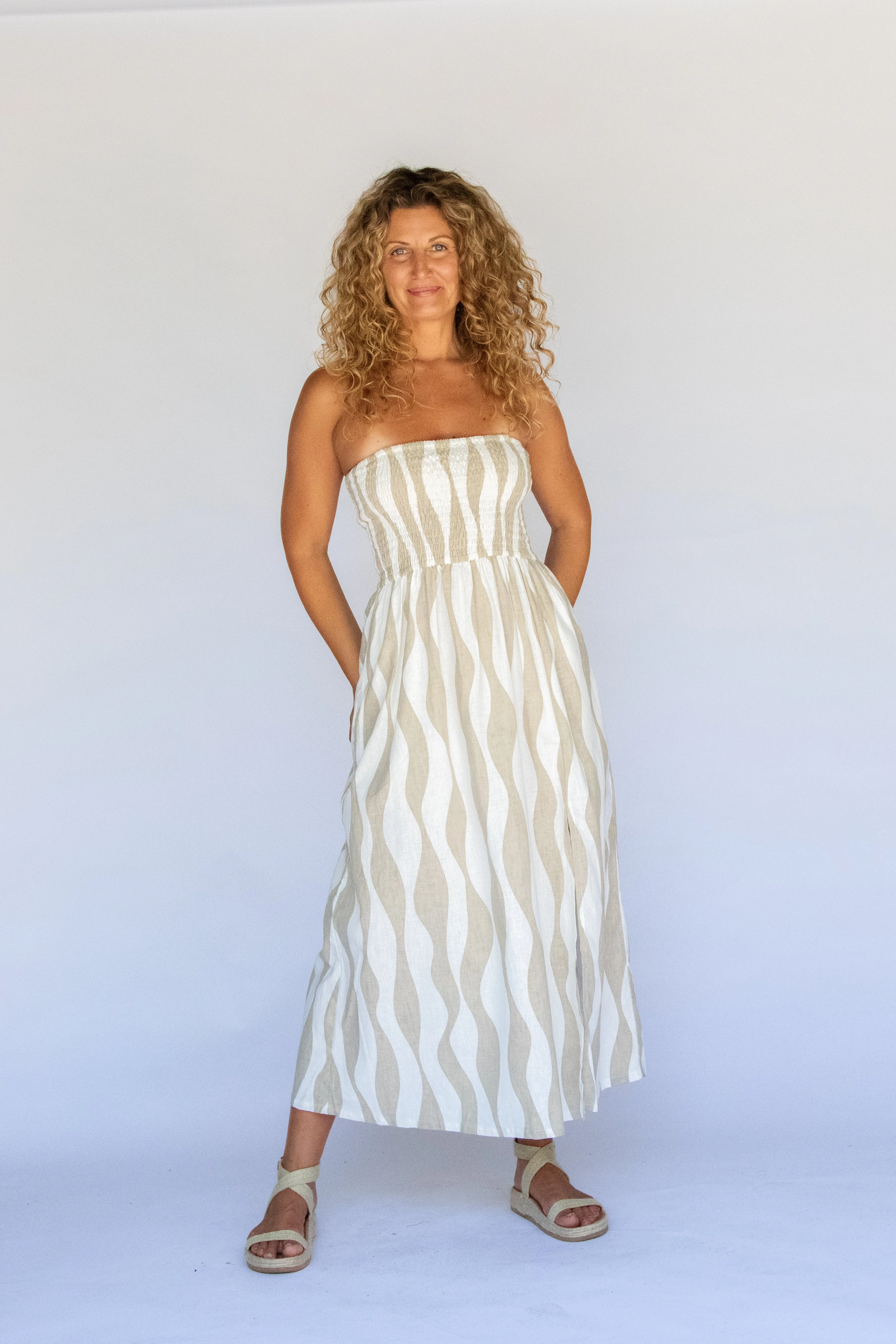 Mikoha Midi Dress // Island Stripe