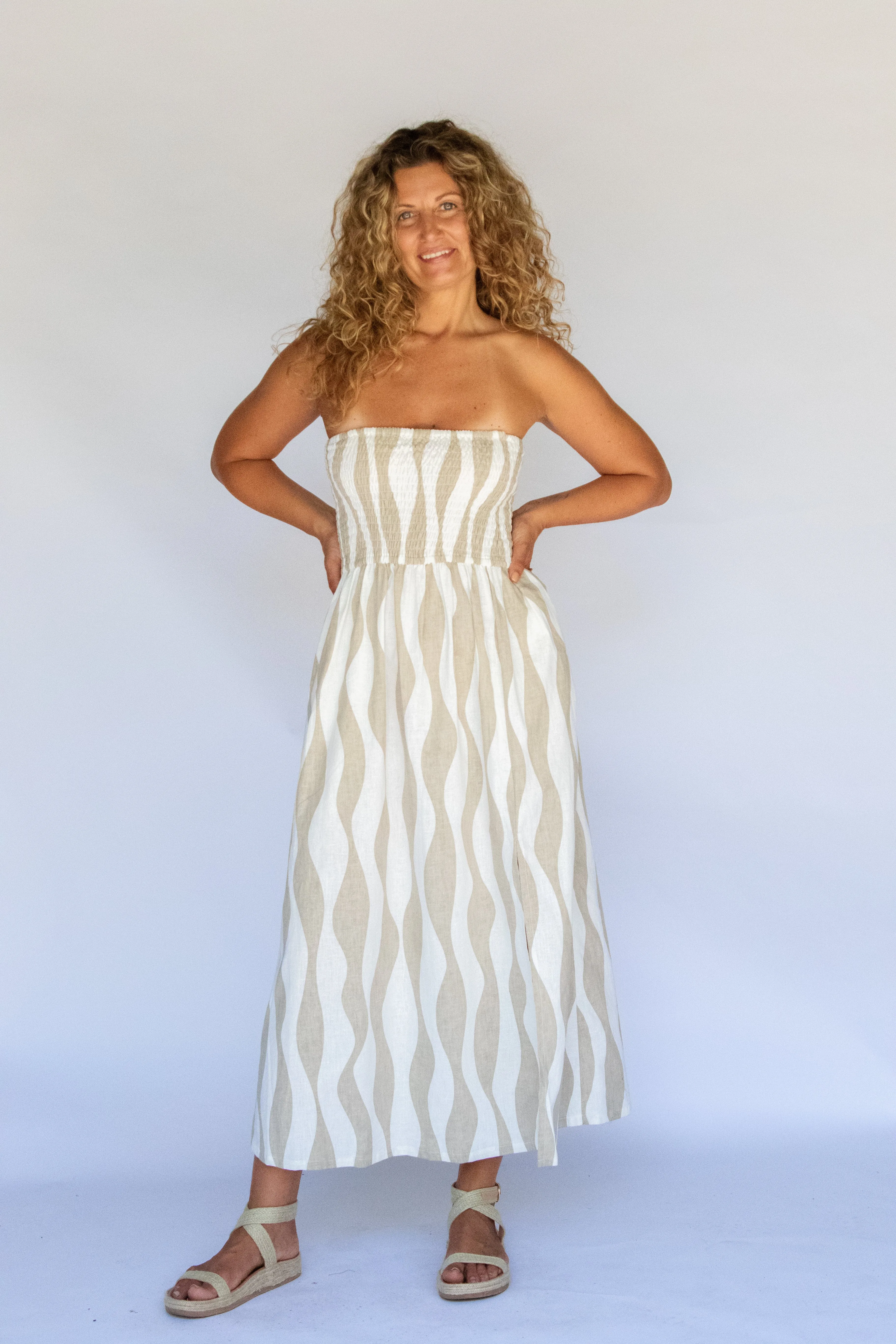 Mikoha Midi Dress // Island Stripe