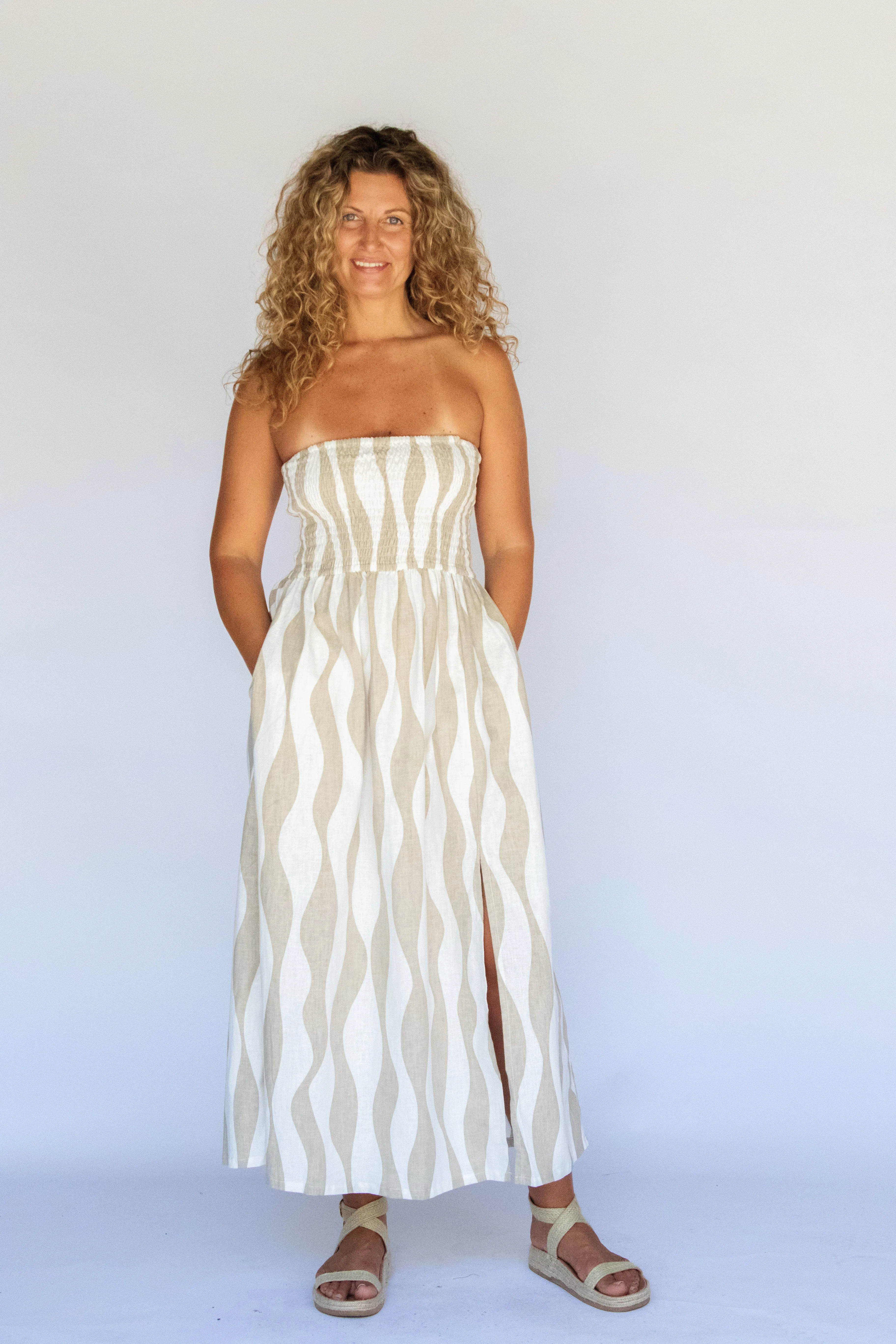 Mikoha Midi Dress // Island Stripe