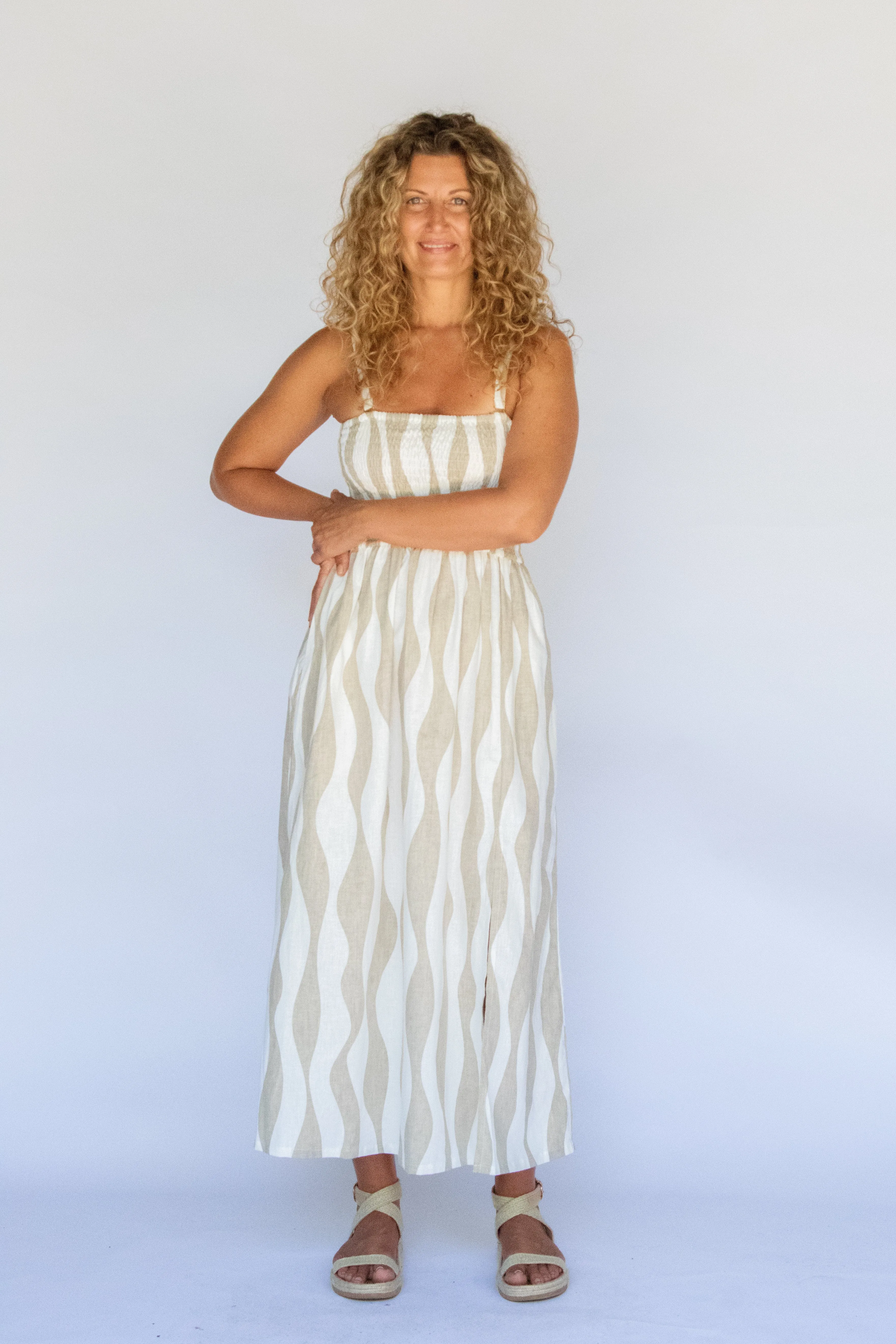 Mikoha Midi Dress // Island Stripe