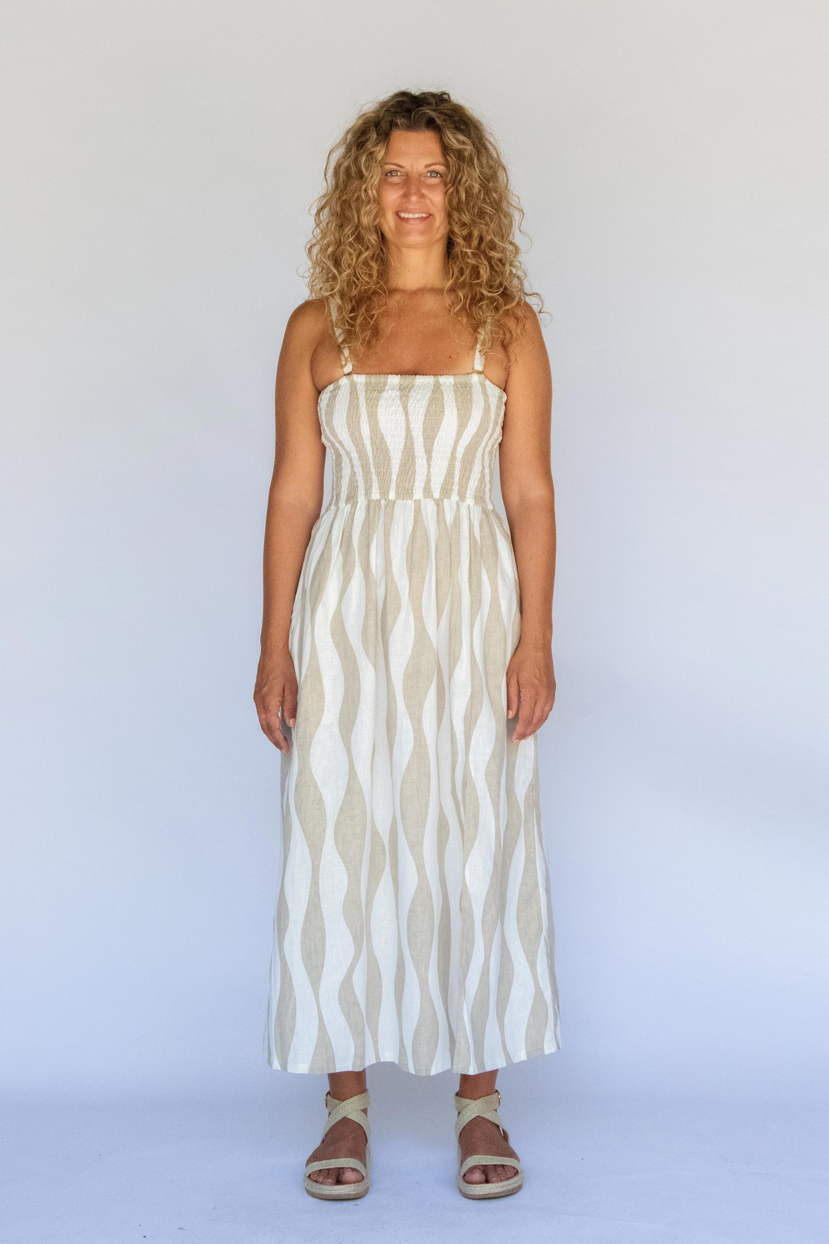 Mikoha Midi Dress // Island Stripe