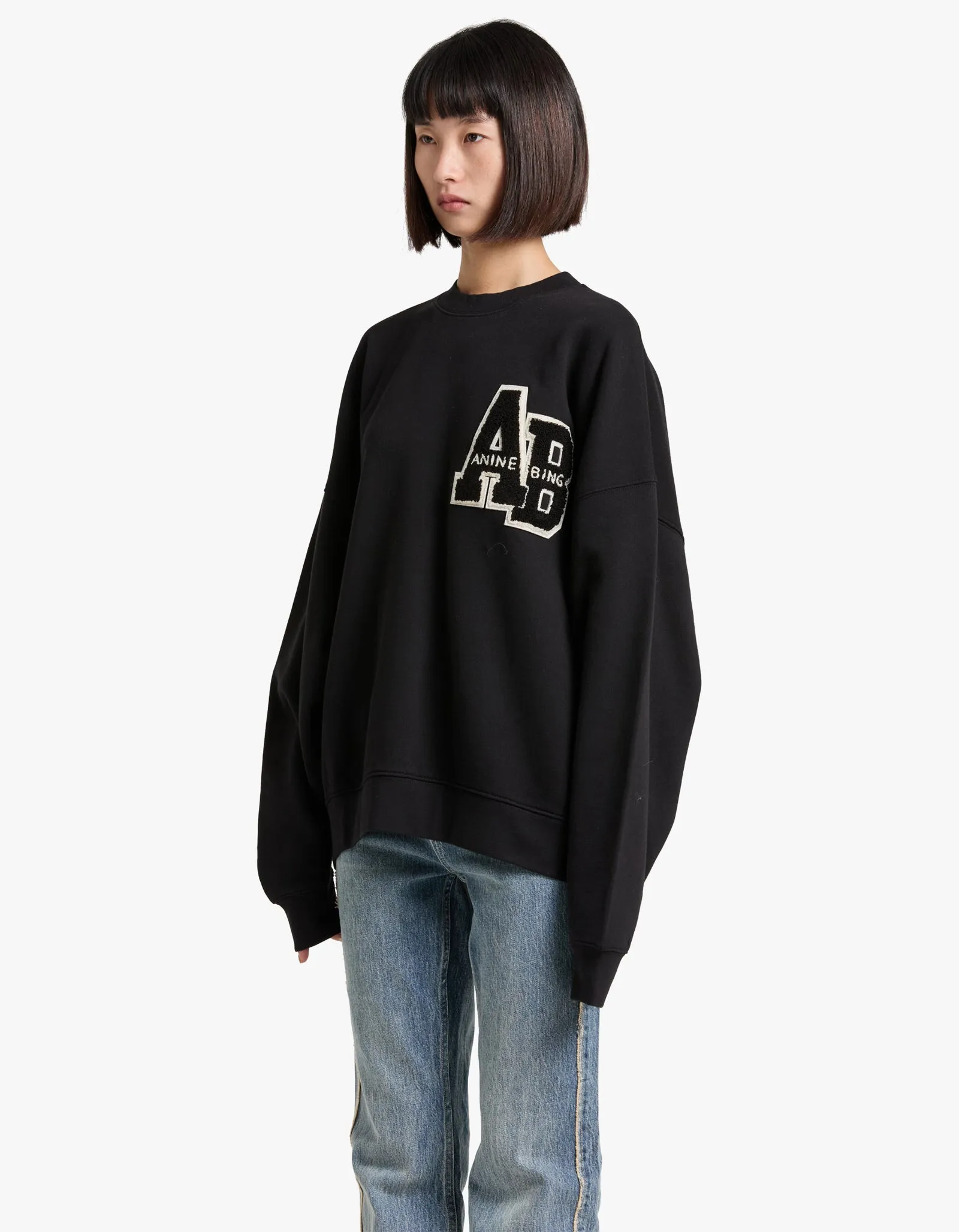 Miles Sweatshirt Letterman - Black