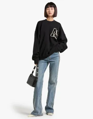 Miles Sweatshirt Letterman - Black